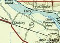 Wilson Ferry shown on 1954 250K Topo Map
